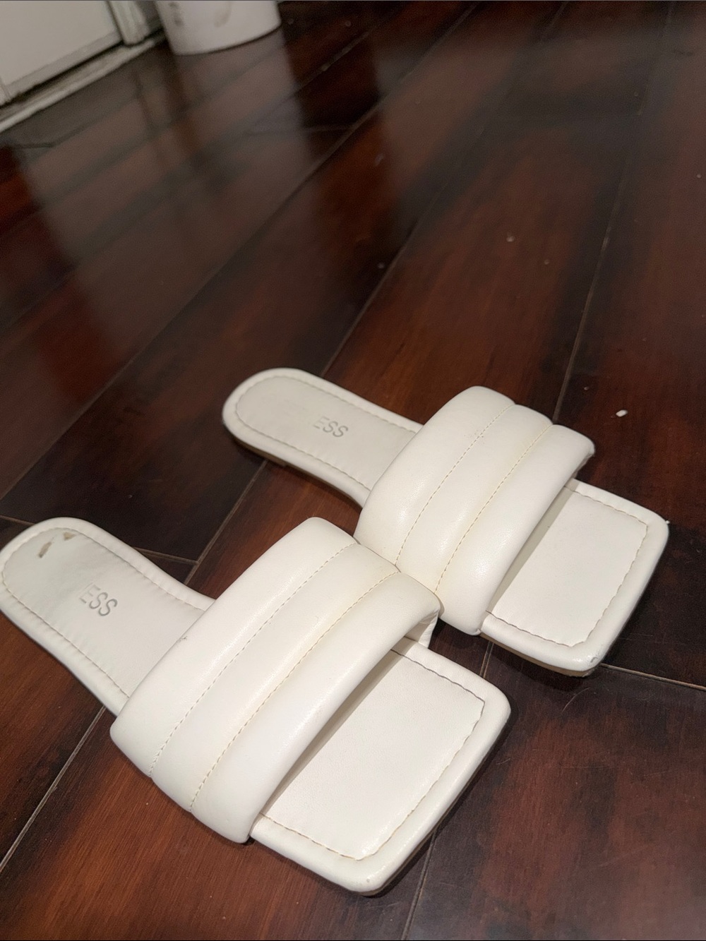 White Kids Slide Sandals - Brand